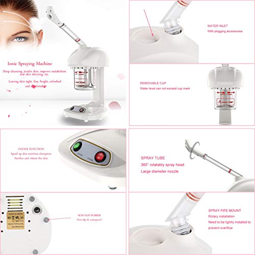XYEQZ Portátil Nano Ionic Face Steamer, Uso Personal De La Casa, Mini Tabla Top SPA Steamer Machine, Mist Hot Beauty Equipment