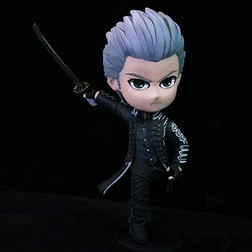 XYZLEO Devil May Cry 5 Figura de acción de Anime muñeca de Personaje PVC Vergil Modelo Coche Escritorio Estatua Decorativa Juguete de rol Anime Fans 10CM