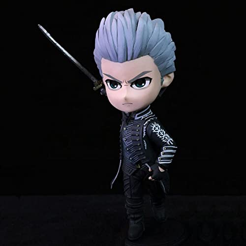 XYZLEO Devil May Cry 5 Figura de acción de Anime muñeca de Personaje PVC Vergil Modelo Coche Escritorio Estatua Decorativa Juguete de rol Anime Fans 10CM