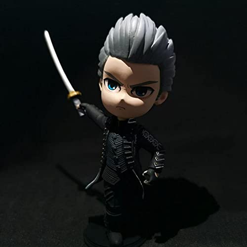 XYZLEO Devil May Cry 5 Figura de acción de Anime muñeca de Personaje PVC Vergil Modelo Coche Escritorio Estatua Decorativa Juguete de rol Anime Fans 10CM