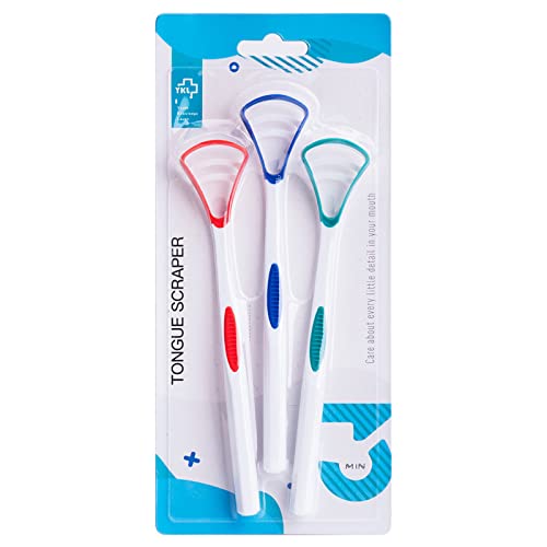 Y-Kelin - Cepillo para lengua limpiador de lengua (Paquete de 3 colores) (Paquete de 3)