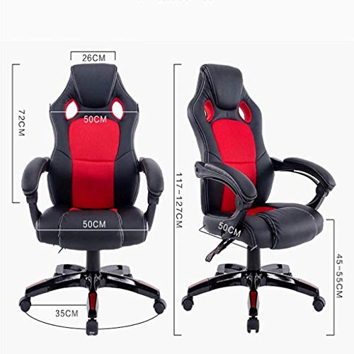 YAMMY Silla de Oficina Silla para Juegos Silla de Oficina Respaldo Alto Computadora Música Silla para Videojuegos Respaldo Ajustable Aleación de Aluminio Tarifa (Silla para Juegos)