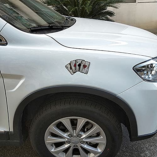 YANAN Pegatinas Moto 15,2 CM * 9,8 CM Dibujos Animados Jugando A Las Cartas Una Calcomanía PVC Motocicleta Coche Pegatina