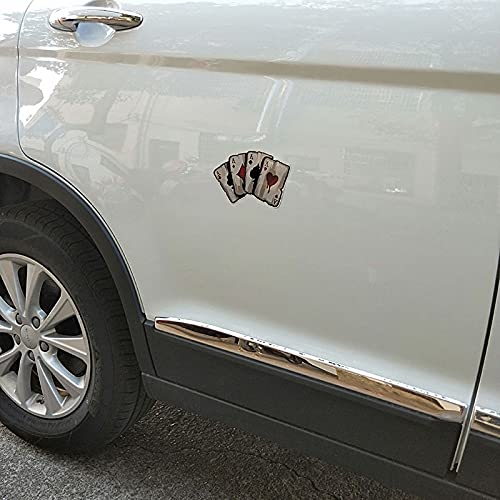 YANAN Pegatinas Moto 15,2 CM * 9,8 CM Dibujos Animados Jugando A Las Cartas Una Calcomanía PVC Motocicleta Coche Pegatina