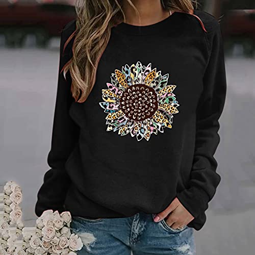 YANFANG Sudadera Casual Estampada para Mujer, Te Poneré En Un BalóN Y Ayudaré A La Gente Buscar Que Dejes De Jugar Conmigo,Sudadera Manga Larga con Estampado Blusa Informal, Jersey,2-Negro,XL