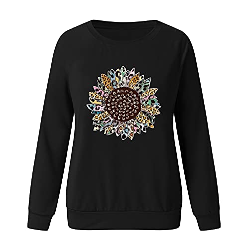 YANFANG Sudadera Casual Estampada para Mujer, Te Poneré En Un BalóN Y Ayudaré A La Gente Buscar Que Dejes De Jugar Conmigo,Sudadera Manga Larga con Estampado Blusa Informal, Jersey,2-Negro,XL