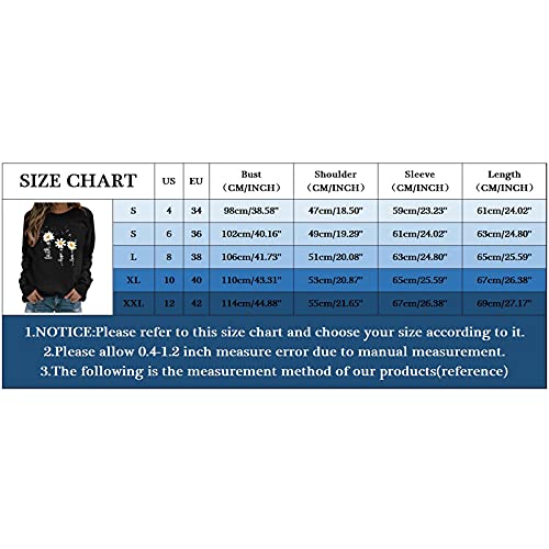 YANFANG SuéTer Casual Estampado para Mujer,Sudadera De Manga Larga con Mujer, Blusa Informal, Jersey,SuéTer Sin Capucha,OtoñO E Invierno,Color SóLido,Estampado,3-Blanco,XXL