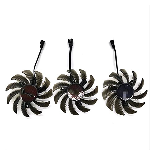 YANGQI yaoqijie 3pcs 3Pin 75mm T128010SM PLD08010SM PLD08010S12H GTX970 VGA GPU Fan De Cooler para Gigabyte GTX 970 Windforce G1 Tarjetas Gráficas como Reemplazo Lasting