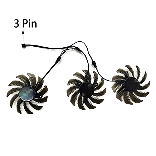 YANGQI yaoqijie 3pcs 3Pin 75mm T128010SM PLD08010SM PLD08010S12H GTX970 VGA GPU Fan De Cooler para Gigabyte GTX 970 Windforce G1 Tarjetas Gráficas como Reemplazo Lasting