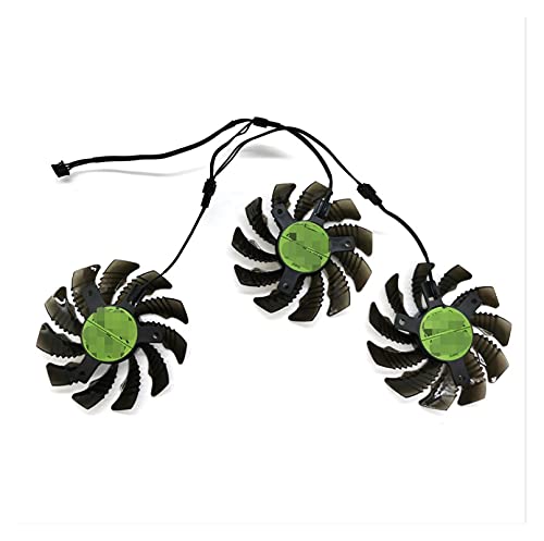 YANGQI yaoqijie 3pcs 3Pin 75mm T128010SM PLD08010SM PLD08010S12H GTX970 VGA GPU Fan De Cooler para Gigabyte GTX 970 Windforce G1 Tarjetas Gráficas como Reemplazo Lasting