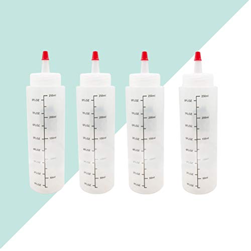 YARNOW Botella Plástica del Apretón De La Botella De La Ensalada De La Botella De La Aguda De 250Ml 5 Pc para La Venta