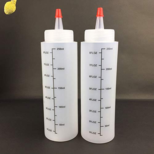 YARNOW Botella Plástica del Apretón De La Botella De La Ensalada De La Botella De La Aguda De 250Ml 5 Pc para La Venta