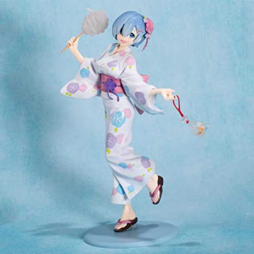 YEARGER Figura De Acción Re: Zero - Starting Life In Another World: 24cm Rem (Kimono Version) Modelo Estatua 3D PVC Multar Boxed Juguetes Regalos Muñeca
