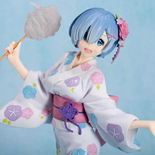 YEARGER Figura De Acción Re: Zero - Starting Life In Another World: 24cm Rem (Kimono Version) Modelo Estatua 3D PVC Multar Boxed Juguetes Regalos Muñeca