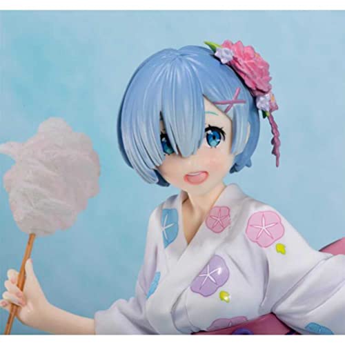 YEARGER Figura De Acción Re: Zero - Starting Life In Another World: 24cm Rem (Kimono Version) Modelo Estatua 3D PVC Multar Boxed Juguetes Regalos Muñeca