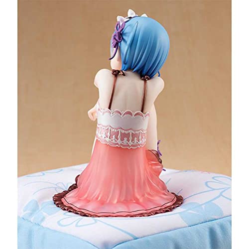 YEARGER Re: Zero - Starting Life In Another World Figura De Acción Rem Piyama Personaje Modelo 3D PVC Postura Sentada Estatua Muñeca Regalos para Niños