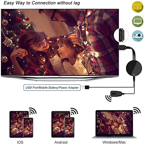 YEHUA Wireless WiFi Display Dongle HDMI 1080P WiFi Display Receiver Soporte Miracast Airplay DLNA por iOS / Android / Smartphone para PC / TV / Monitor / Proyector
