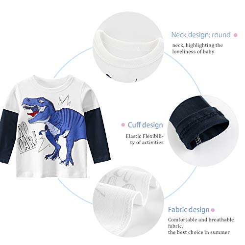 Yilaku sudaderas fortnite niño conjunto deporte niño 2piezas disfraz de dinosaurio niño sudaderas camiseta fornite+pantalon chandal ropa niño （Dinosaurio azul，8-9 años）