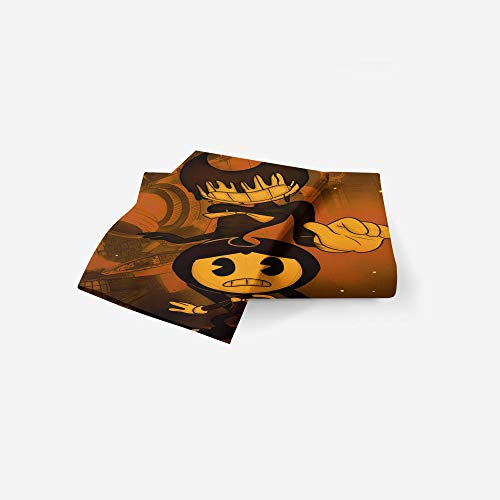 YIWANGO Funda Nórdica para Edredón Bendy and The Ink Machine Juego De Cama Individual 3D 2 Fundas De Almohada 100% Algodón Puro Microfibra Suavidad Y Comodidad,B-Single140x210cm