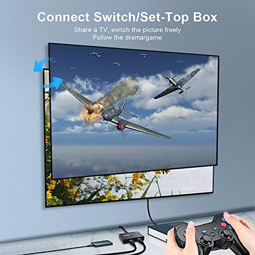 YIWENTEC 4K@120Hz 8K@60Hz Ultra HDMI 8K Bidireccional Switch Splitter 1 "2out 2" 1out alta velocidad 48Gbps convertidor compatible con Xbox X PS5 proyectores monitores