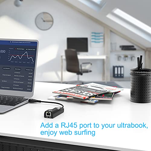 Yizhet Adaptador de Red USB Super Velocidad USB 3.0 to RJ45 10/100/1000MGigabit Ethernet para PC o Portátiles de Windows 10, 8, 7, XP, Vista, Mac OS,Adaptador de Red Network Cable