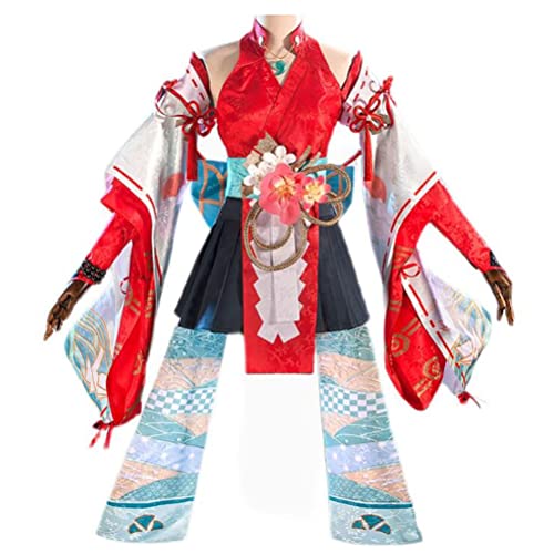YLJXXY Naraka: Bladepoint Traje de Cosplay Naraka Hutao Conjunto Completo de Traje de Cosplay, Ropa de Cosplay de Anime, Disfraz de Halloween, XL