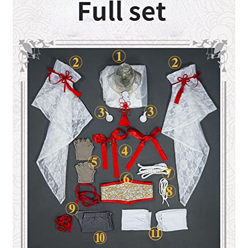 YLJXXY Naraka: Bladepoint Traje de Cosplay Tsuchimikado Hutao Conjunto Completo de Traje de Cosplay, Ropa de Cosplay de Anime, Disfraz de Halloween, M