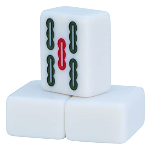 YNSHOP Azulejos De Mahjong para El Hogar Mahjong Blanco Frotado A Mano De 42 Mm 144 Azulejos De Mahjong Mantel Gratis Regalos para Amigos (Color : Blanco, Size : 42#)