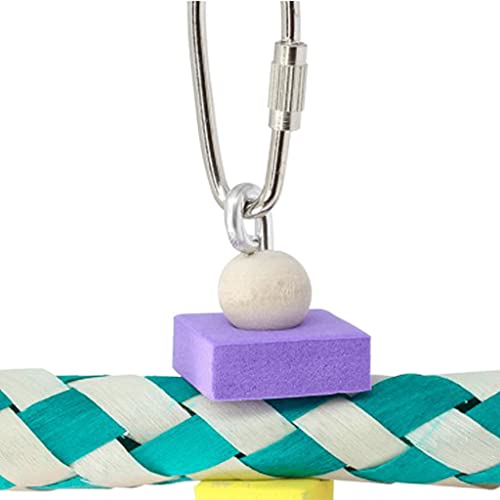 YO-HAPPY Juguetes para pájaros, Juguete para Tirar de Espuma, para rasgar, Loro, triturar, Masticar, Jaula Colgante, Juguetes con Gancho para Budgie Finch Cockatiel Quaker