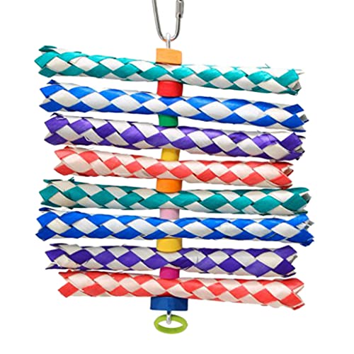 YO-HAPPY Juguetes para pájaros, Juguete para Tirar de Espuma, para rasgar, Loro, triturar, Masticar, Jaula Colgante, Juguetes con Gancho para Budgie Finch Cockatiel Quaker