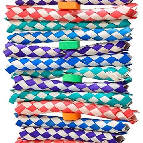 YO-HAPPY Juguetes para pájaros, Juguete para Tirar de Espuma, para rasgar, Loro, triturar, Masticar, Jaula Colgante, Juguetes con Gancho para Budgie Finch Cockatiel Quaker