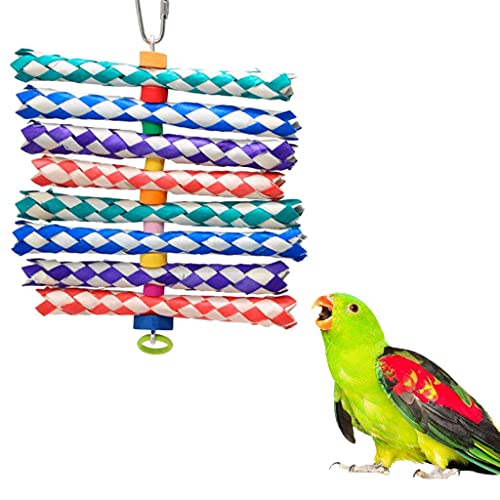 YO-HAPPY Juguetes para pájaros, Juguete para Tirar de Espuma, para rasgar, Loro, triturar, Masticar, Jaula Colgante, Juguetes con Gancho para Budgie Finch Cockatiel Quaker