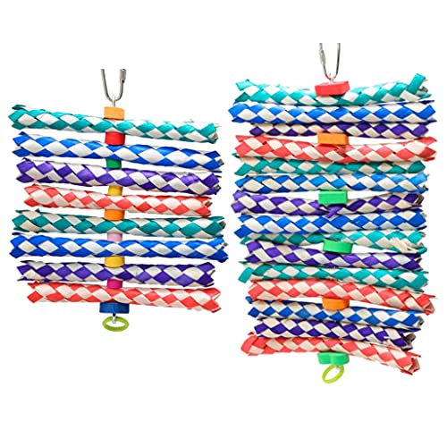 YO-HAPPY Juguetes para pájaros, Juguete para Tirar de Espuma, para rasgar, Loro, triturar, Masticar, Jaula Colgante, Juguetes con Gancho para Budgie Finch Cockatiel Quaker