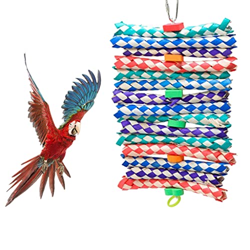 YO-HAPPY Juguetes para pájaros, Juguete para Tirar de Espuma, para rasgar, Loro, triturar, Masticar, Jaula Colgante, Juguetes con Gancho para Budgie Finch Cockatiel Quaker