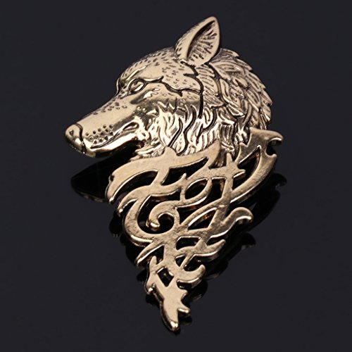 YO-HAPPY Retro Europa Lobo Cabeza Insignia Broche Pin de Solapa Hombres Mujeres Camisa Traje Accesorio Nuevo