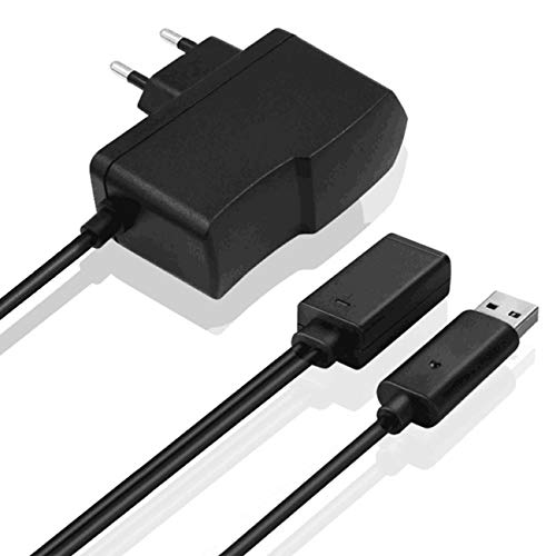 YoBuyBuy Adaptador de CA 110-240V Cable de fuente de alimentación Cable convertidor USB Adaptador de corriente portátil 1 a 2 para sensor Kinect Xbox 360