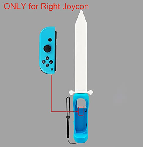 YOMADFUN Espada Maestra Grip para The Legend of Zelda Skyward Sword HD, Switch Espada Maestra Controlador de Juego para Joy-con Mandos Grip para Switch, Negro