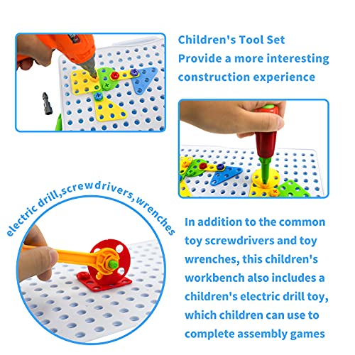 yoptote 224 PCS Juguetes Montessori Puzzles 3D Mosaicos Infantiles Manualidades Niños Dinosaurios Juguetes Educativos Bloques Construccion Herramientas Regalo Niña 2 3 4 5 Años