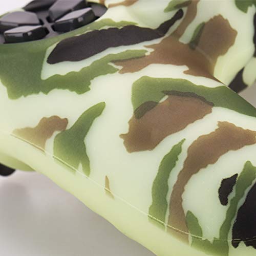 YoRHa Transferencia de Agua Camuflaje de impresión Silicona Caso Piel Fundas Protectores Cubierta para Sony PS4/slim/Pro Mando x 1 (Amarillo) con Pro los puños Pulgar Thumb gripsx 8