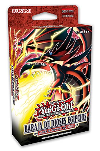 Yu Gi Oh!- Baraja de Dioses Egipcios: Slifer el Dragón del Cielo (Idioma ESPAÑOL) Juego DE Cartas COLECCIONABLES, Color (Konami 4012927848555)