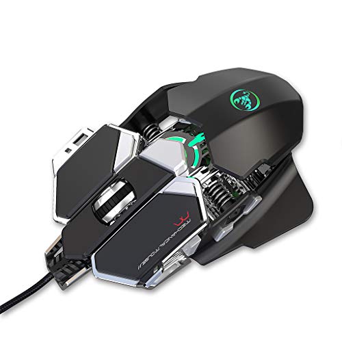YU-HELLO Ergonómico Juego Ratones con cable Cursor Cool Light Piezas Electrónicas para Amigos Personas PC Gaming CF LOL Iluminación Gaming Mouse