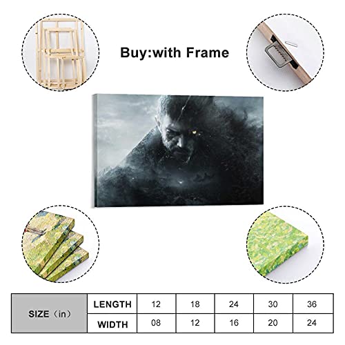 YUIKAI Póster de Resident Evil 8 Village Chris Redfield 9 - Lienzo decorativo para pared, diseño de cuadros, 30 x 45 cm