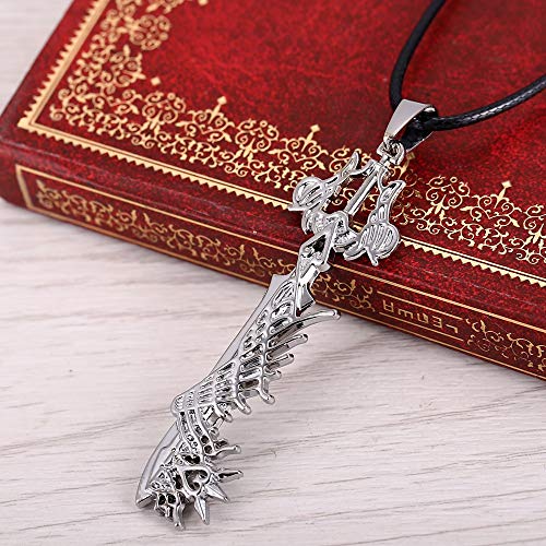 YUNMENG Fans Varita mágica joyería declaración Mujeres Collar Reino Corazones Cadena de Cuero Gargantilla Juego Kh 3 Colgantes Clave Hombres Collar