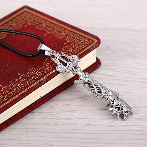 YUNMENG Fans Varita mágica joyería declaración Mujeres Collar Reino Corazones Cadena de Cuero Gargantilla Juego Kh 3 Colgantes Clave Hombres Collar