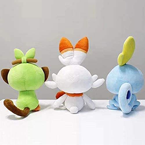 YUTOU Peluche Pokemon Grookey, scorbunny Peluche, Pokemoned Sword Shield Sobble Scorbunny, Lindo Juego De Anime Juguetes Elf Muñeca De Peluche Regalos for Niños (Color : Dog)