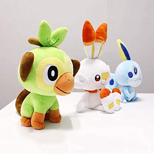 YUTOU Peluche Pokemon Grookey, scorbunny Peluche, Pokemoned Sword Shield Sobble Scorbunny, Lindo Juego De Anime Juguetes Elf Muñeca De Peluche Regalos for Niños (Color : Dog)