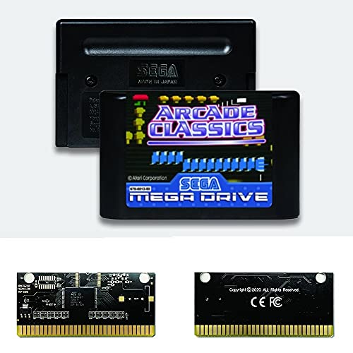 Yuva Arcade Classics EUR Label Flashkit MD Tarjeta PCB dorada sin electricidad para consola de videojuegos Sega Genesis Megadrive (PAL-E)