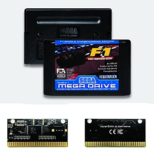 Yuva F1 World Championship Edition EUR Label Flashkit MD Electroless Gold PCB Card para consola de videojuegos Sega Genesis Megadrive (PAL-E)