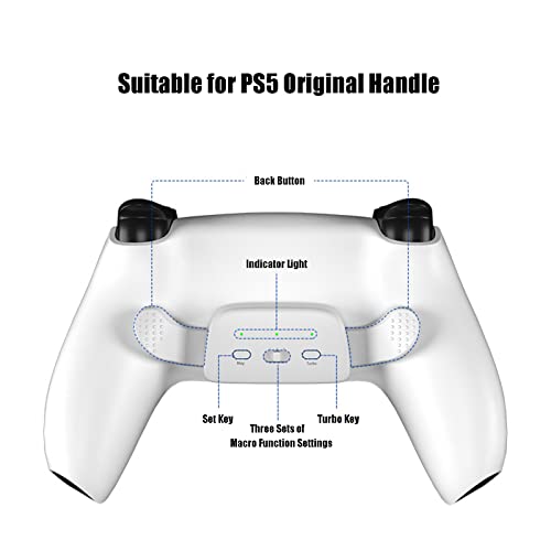 YUYAN Accesorios del controlador Kit de controlador de adjunto de botón trasero para PS5 Gamepad Controller