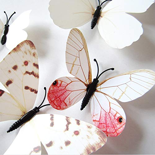 YWLINK 12pcs Sticker Art Design Decal Wall Stickers Home Decoraciones 3D Mariposa